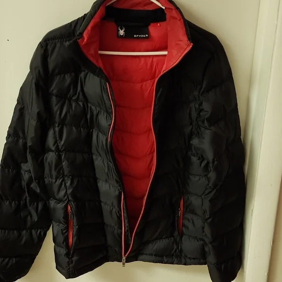 [SOLD]NWOT Unisex Spyder Winter Puffer Black Jacket Smalll - Picture 4 of 7